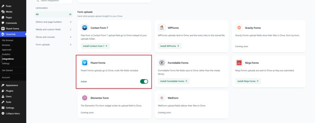 Step 3: Enable Fluent Forms Integration