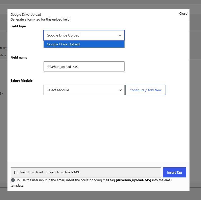 Configuring Google Drive Upload settings