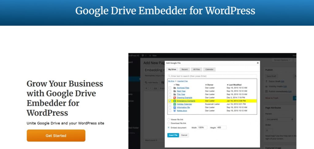 Google Drive Embedder