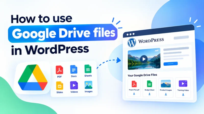 How to use Google Drive files in WordPress with Google Drive files displayed on a WordPress website