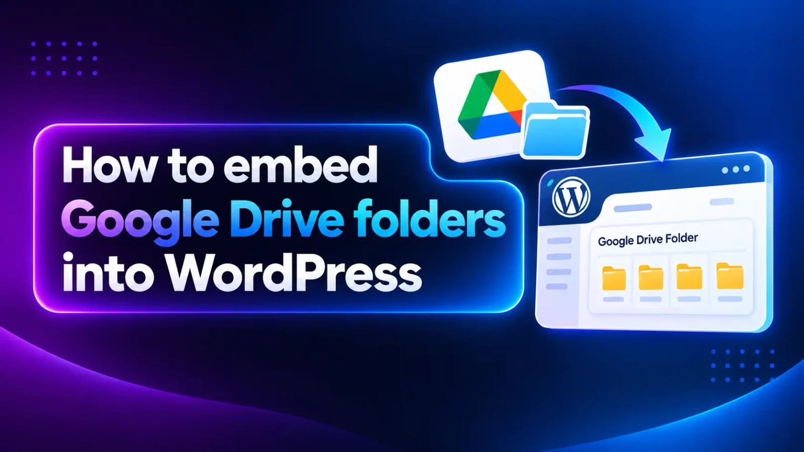 how to embed google drive folder into wordpress