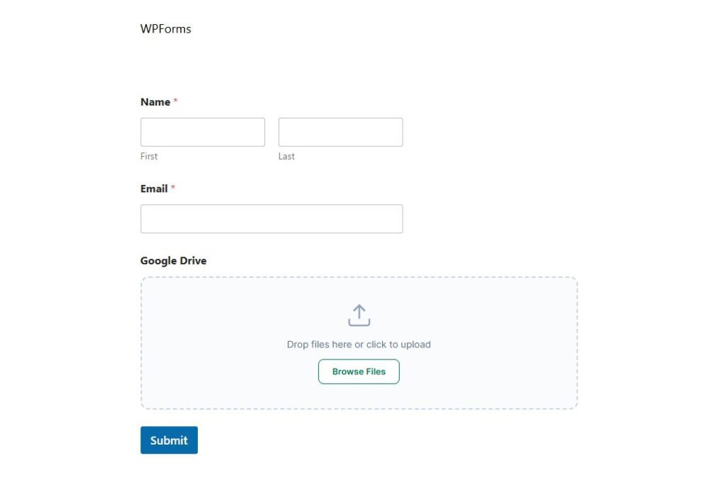 Connect DriveHub to WPForms and send files to google drive