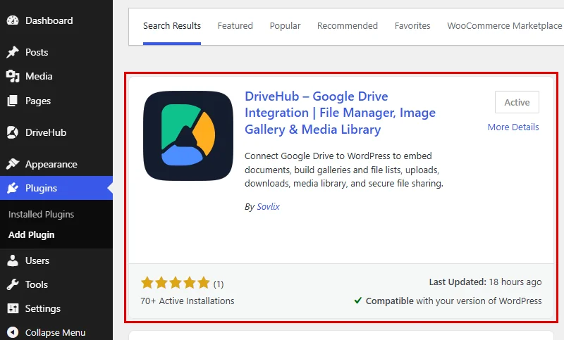 Install and activate DriveHub