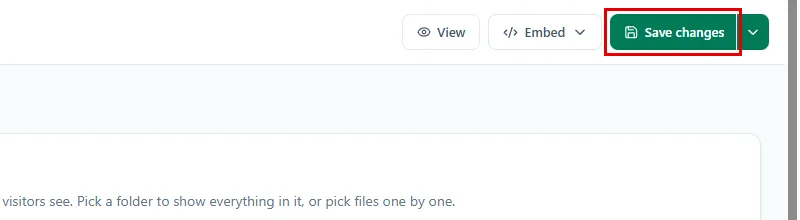 The Save changes button in the module editor