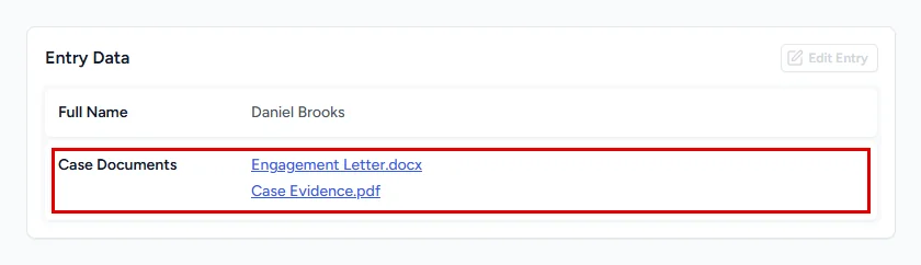 The SureForms entry with links to the Google Drive files