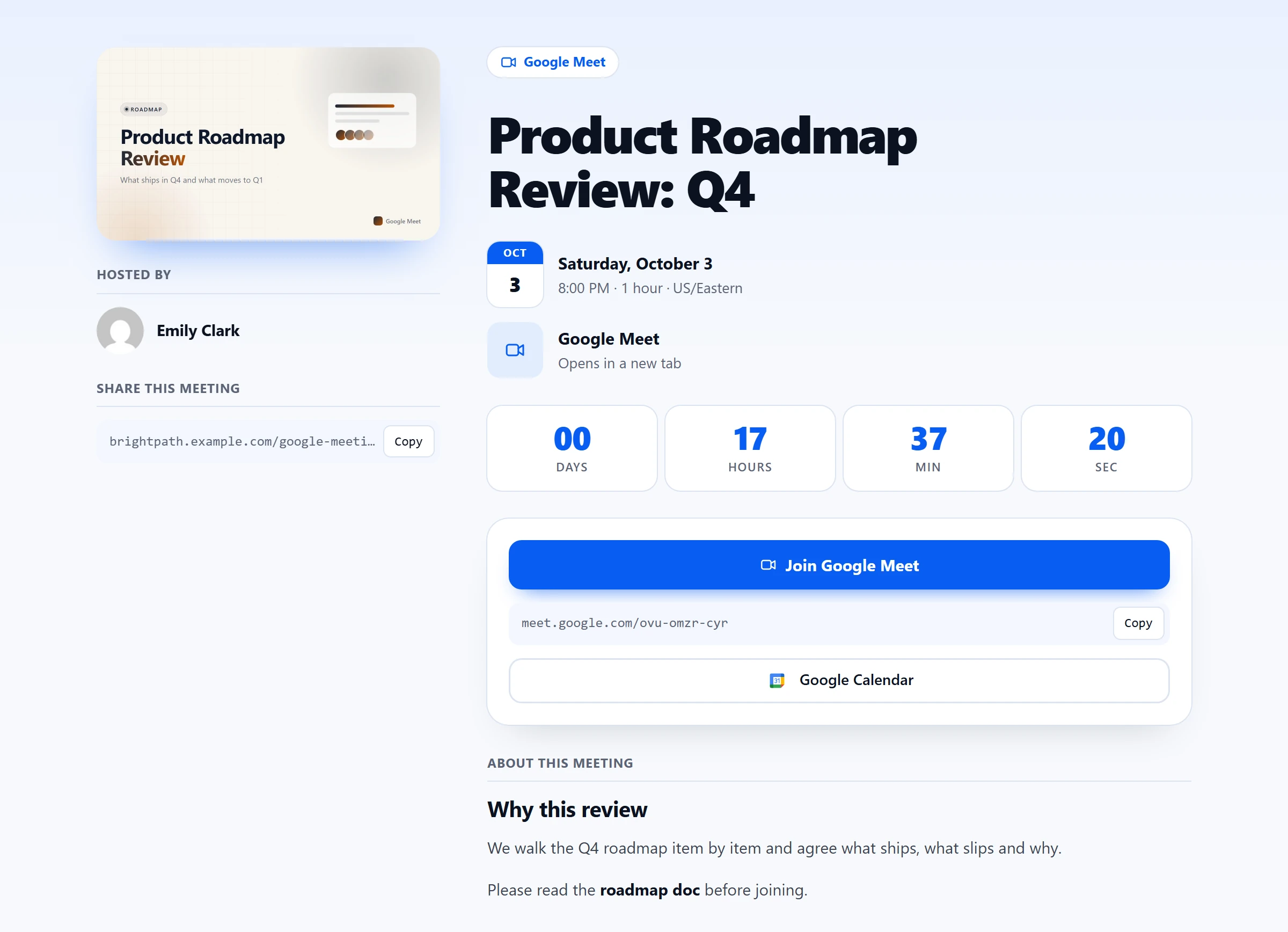 Product Roadmap Review with the Paper theme and default style settings